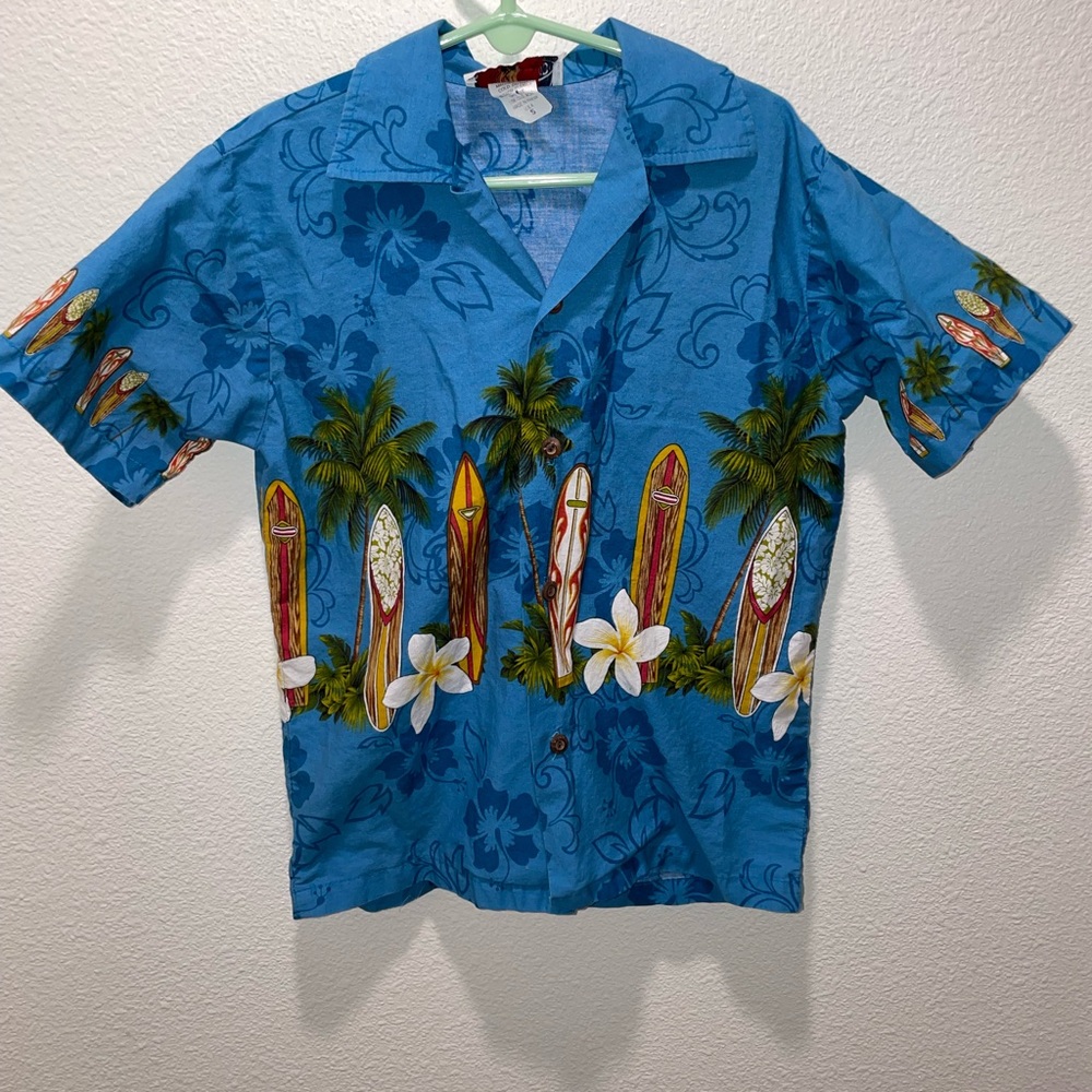 Boys Size Small Pacific Legends Hawaiian Button Down